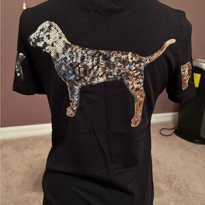 Victoria's Secret PINK Sequin Dog Tee